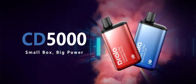 5000 Hauche Wegwerf-Nikotin-wieder aufladbare elektronische Wegwerfzigarette Vape-Kasten-50mg 1