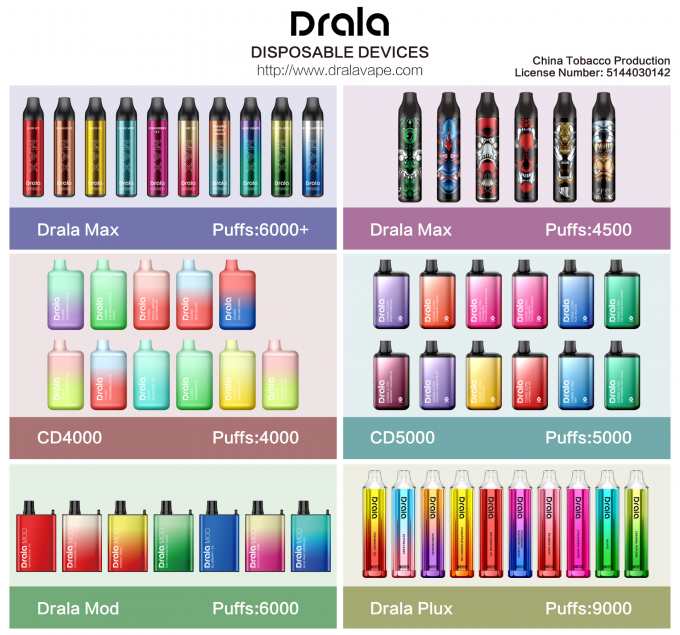 Hauche Drala-Stern-600 Wegwerf-Vape-Hülsen-Gerät 6