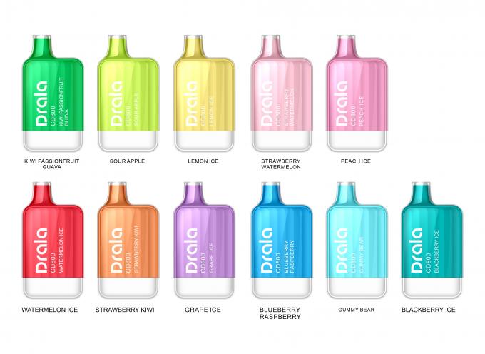 Hauch Mesh Coils 800 Wegwerf-Vape 2ml 550 MAh Battery Type C Aufladung 0