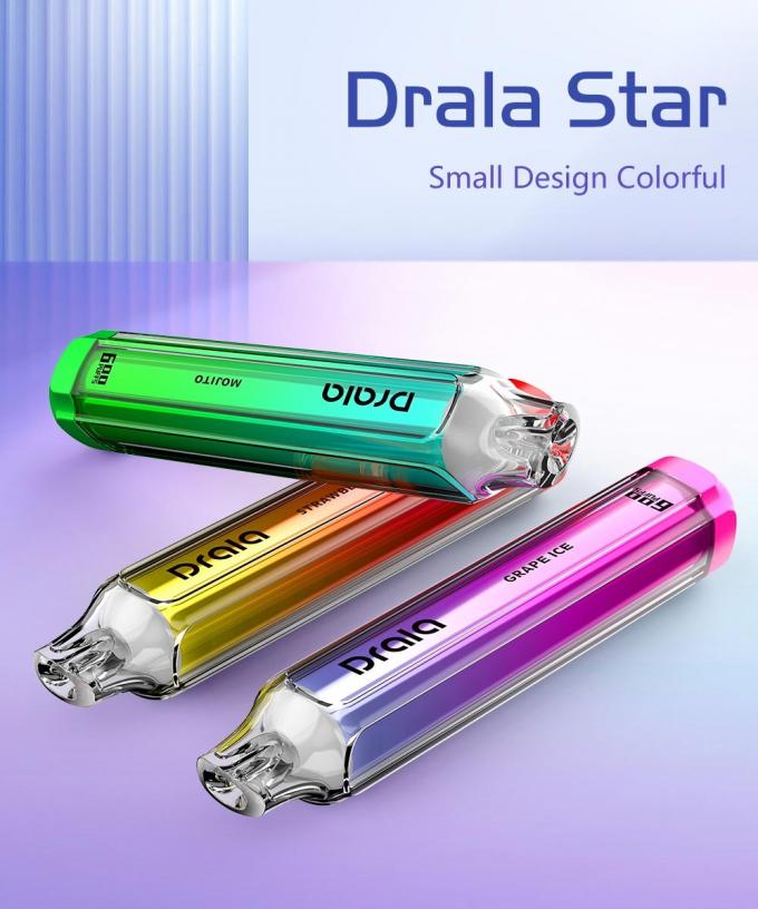 Hauche Drala-Stern-600 Wegwerf-Vape-Hülsen-Gerät 0